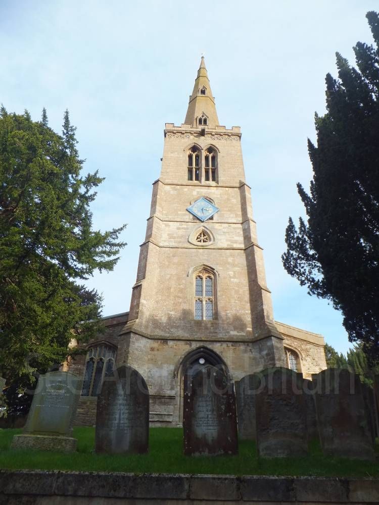 a stylised view of the church at catworth 